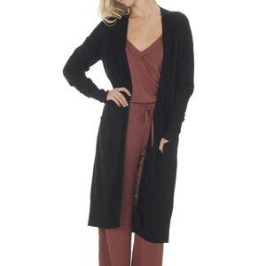 Paper Label Leona Long Cardigan Green Small